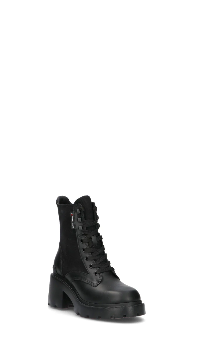 TOMMY HILFIGER JEANS polacco donna nero in pelle - Image 2