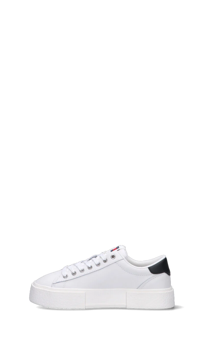 TOMMY HILFIGER JEANS Sneaker donna bianca/nera in pelle - Image 4