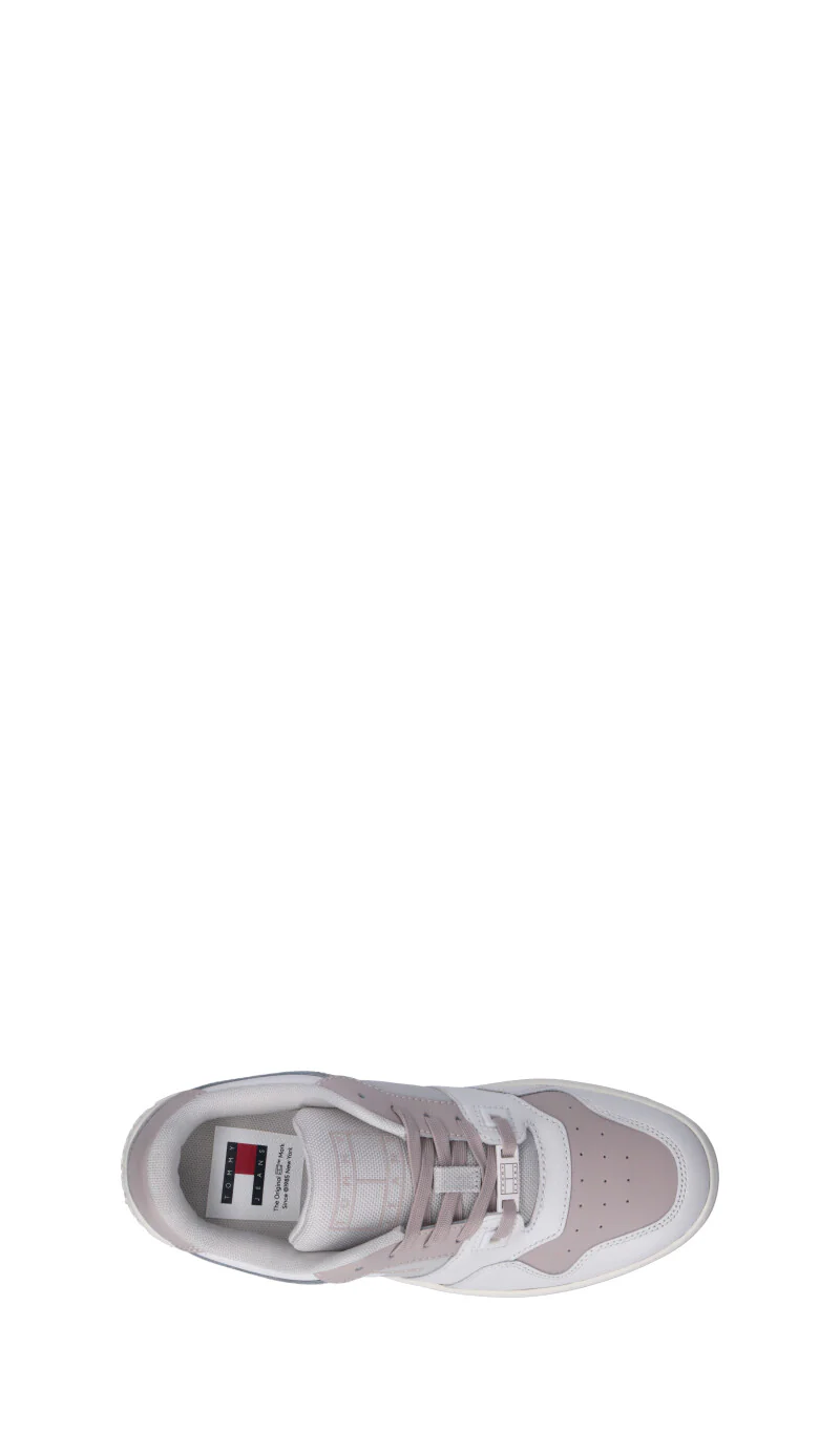 TOMMY HILFIGER JEANS Sneaker donna bianca/beige in pelle - Image 5