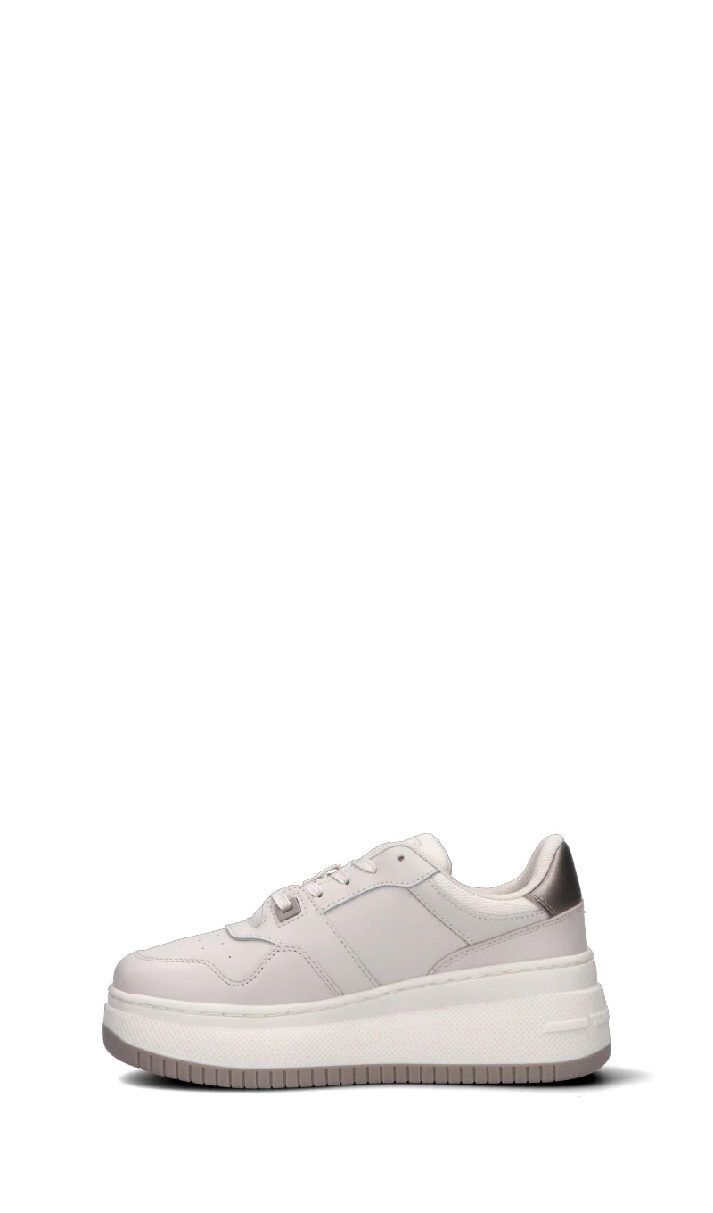 TOMMY HILFIGER JEANS Sneaker donna beige in pelle - Image 4