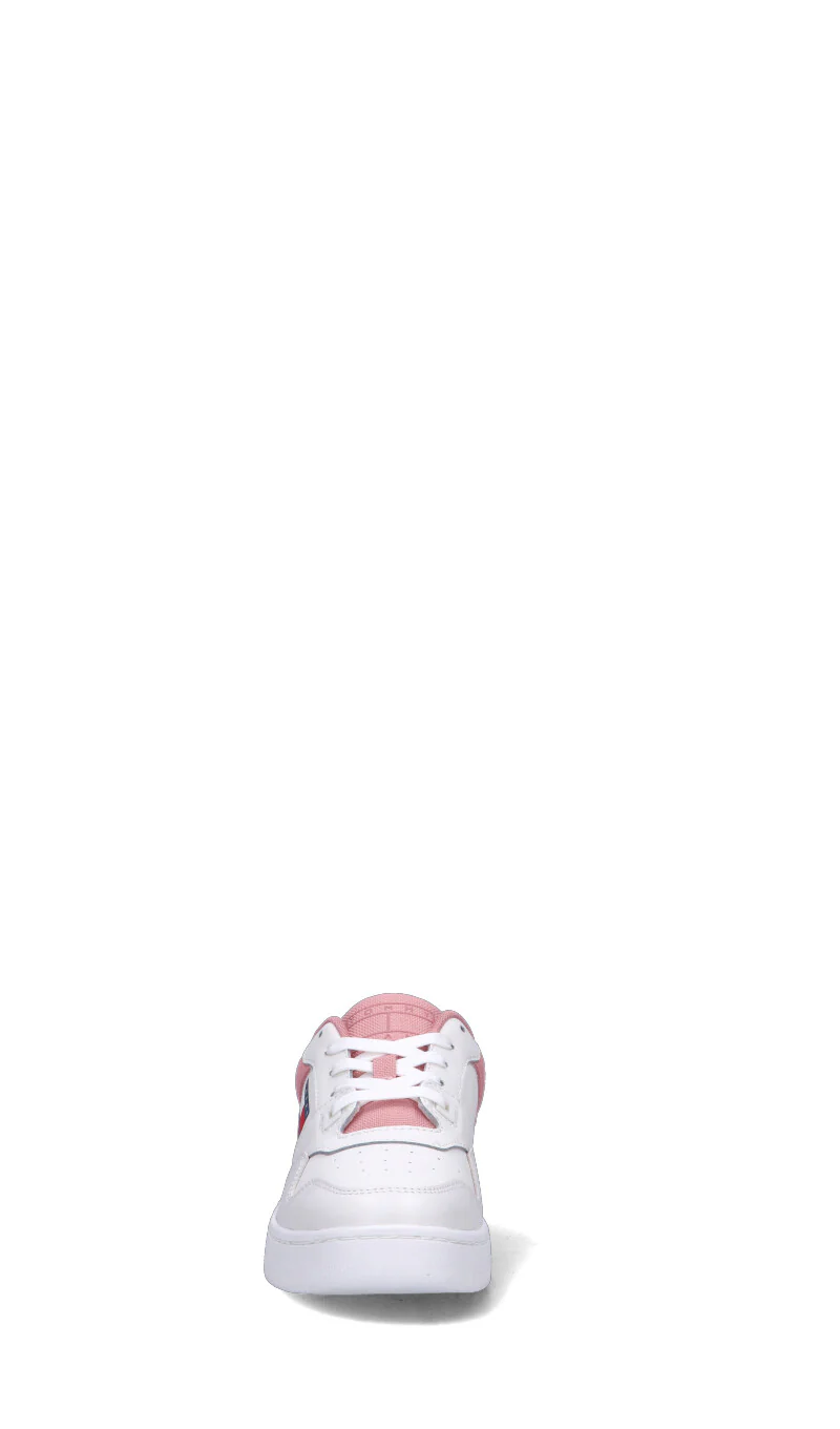 TOMMY HILFIGER JEANS Sneaker donna bianca/rosa in pelle - Image 3