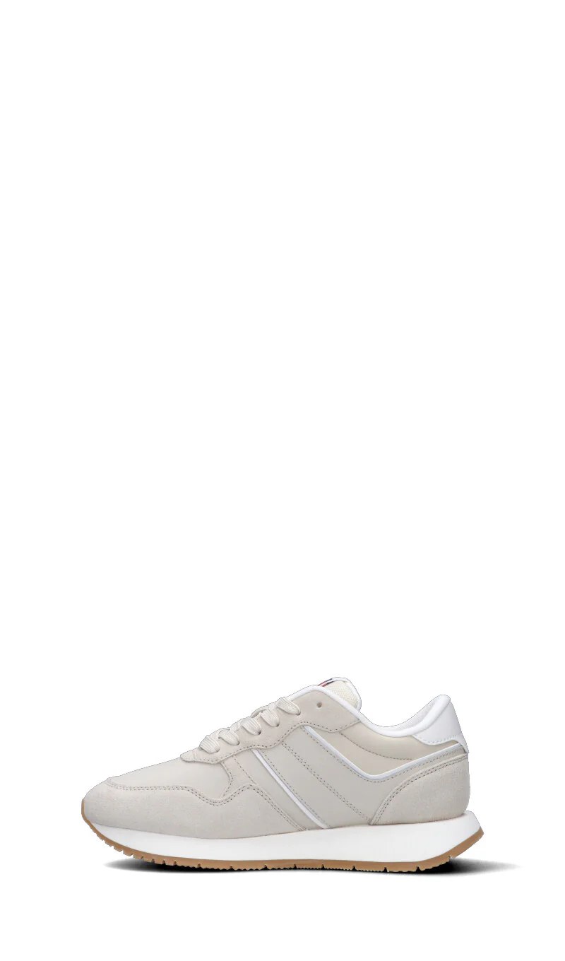 TOMMY HILFIGER JEANS Sneaker donna beige in pelle - Image 4