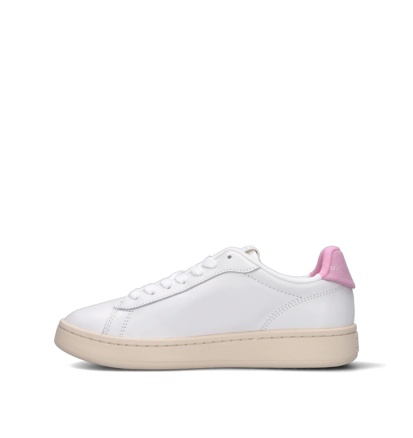 TOMMY HILFIGER JEANS Sneaker donna bianca/rosa in pelle - Image 4