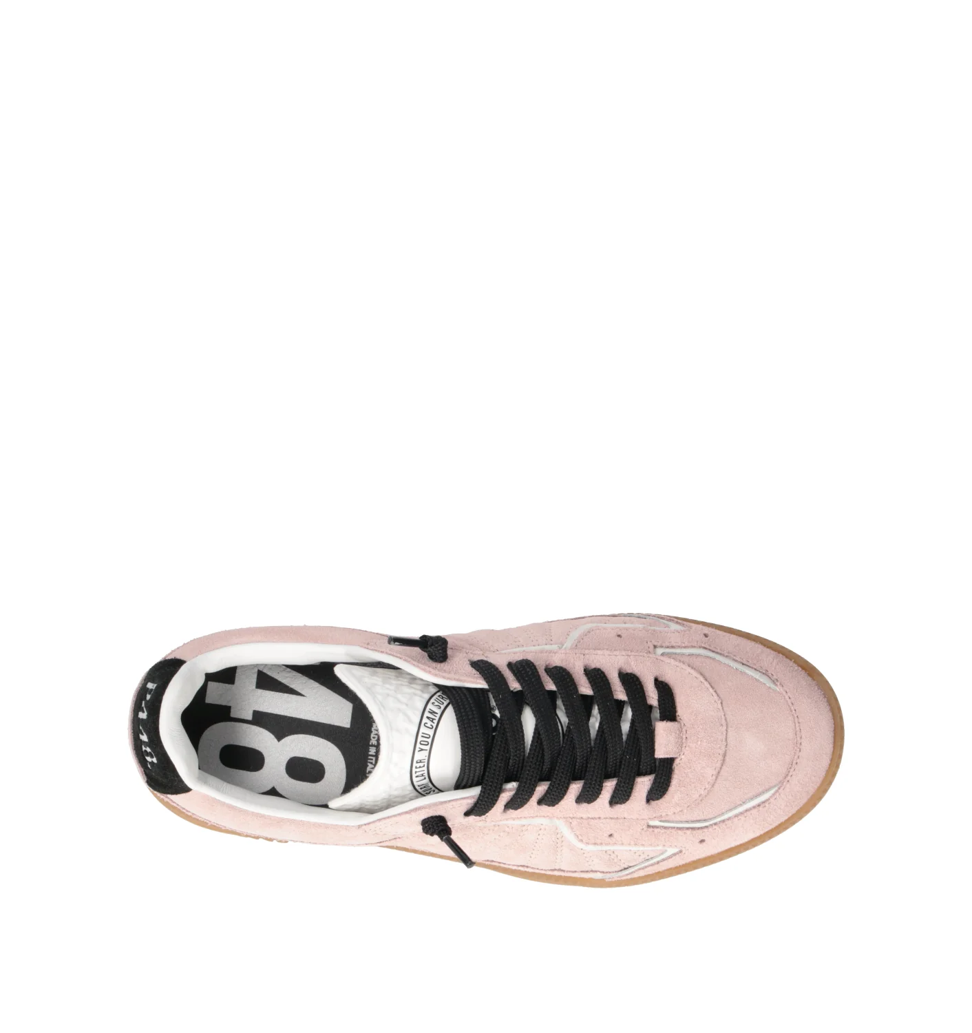 P448 Sneaker donna rosa in suede - Image 5