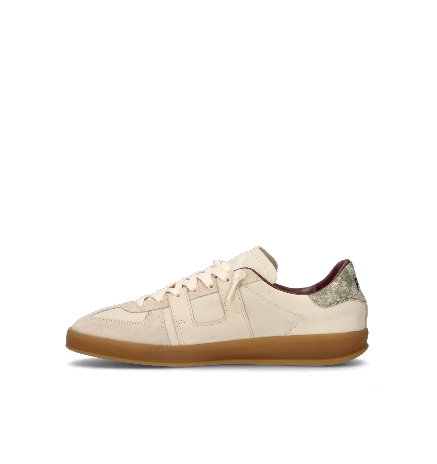 P448 Sneaker uomo panna in pelle - Image 4
