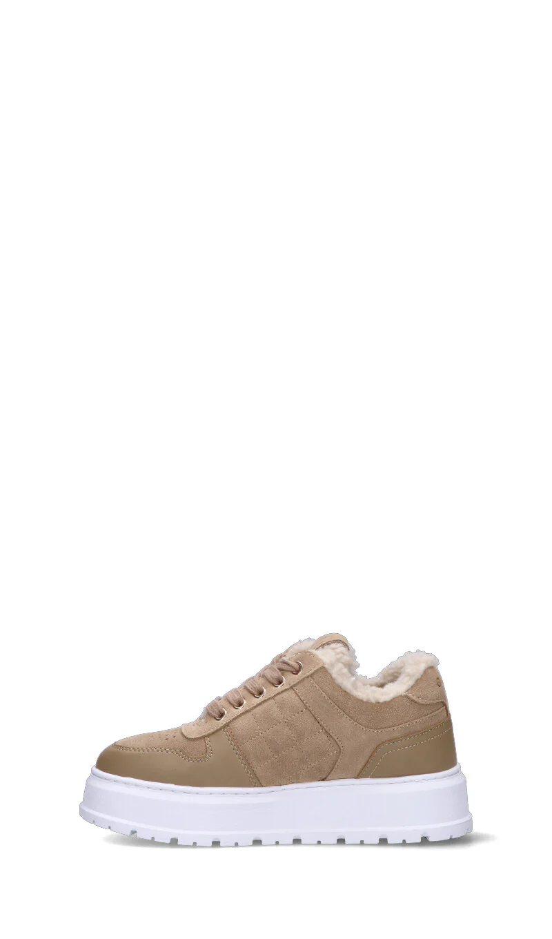 GUESS Sneaker donna beige in suede - Image 4