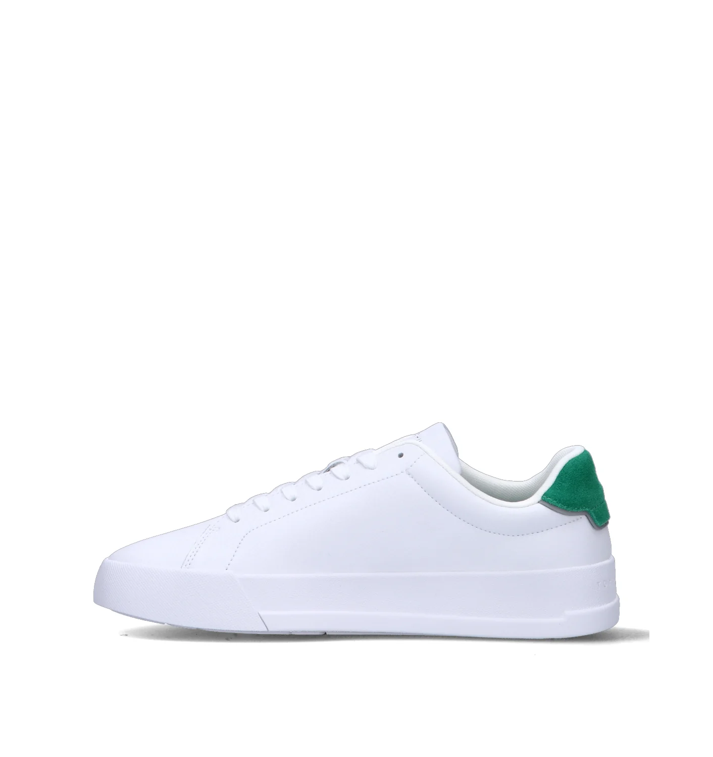 TOMMY HILFIGER Sneaker uomo bianca/verde in pelle - Image 4