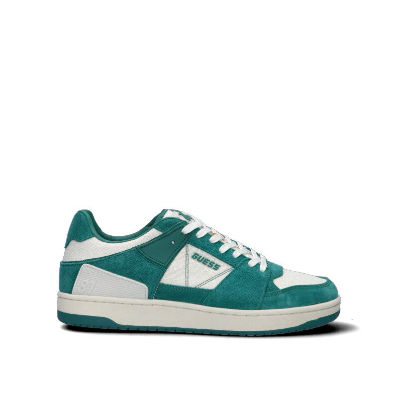 GUESS Sneaker uomo beige/verde in pelle
