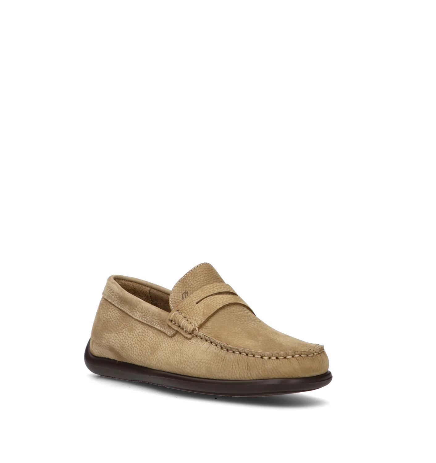 FRAU Mocassino uomo beige in pelle - Image 2
