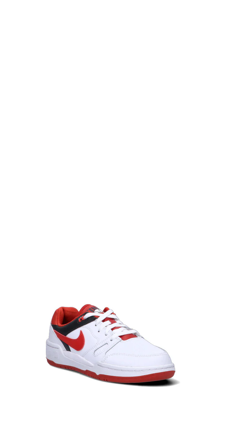 NIKE - FULL FORCE LO (GS) Sneaker ragazzo bianca/rossa in pelle - Image 2