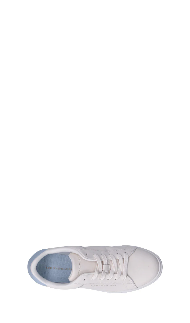 TOMMY HILFIGER Sneaker donna bianca/azzurra in pelle - Image 5