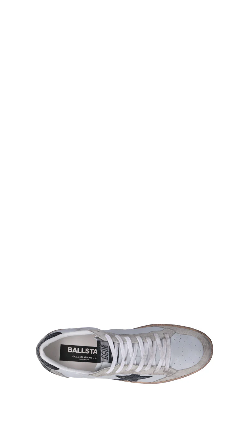 GOLDEN GOOSE BALLSTAR Sneaker uomo bianca, nera e grigia in suede - Image 5