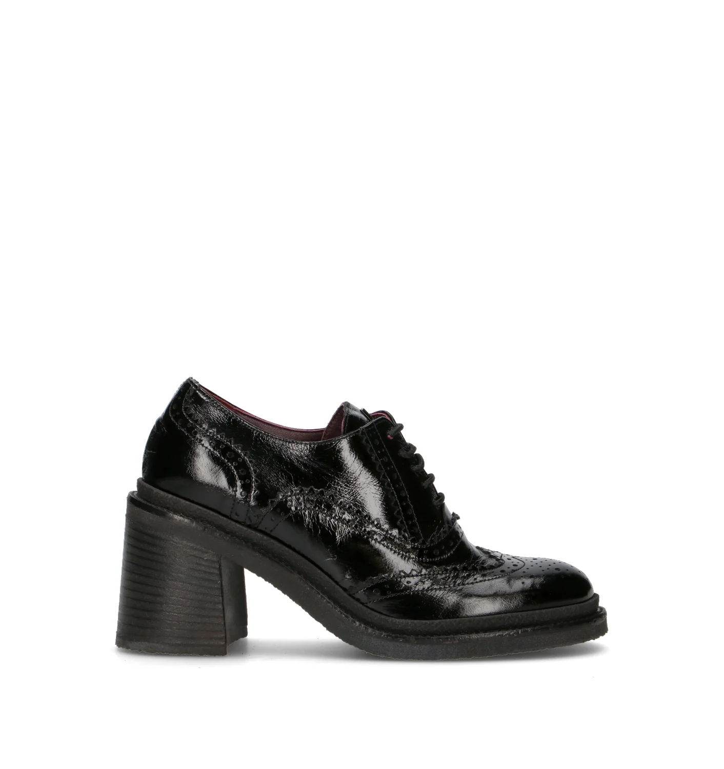 LORENZO MARI Stringata donna nera in pelle