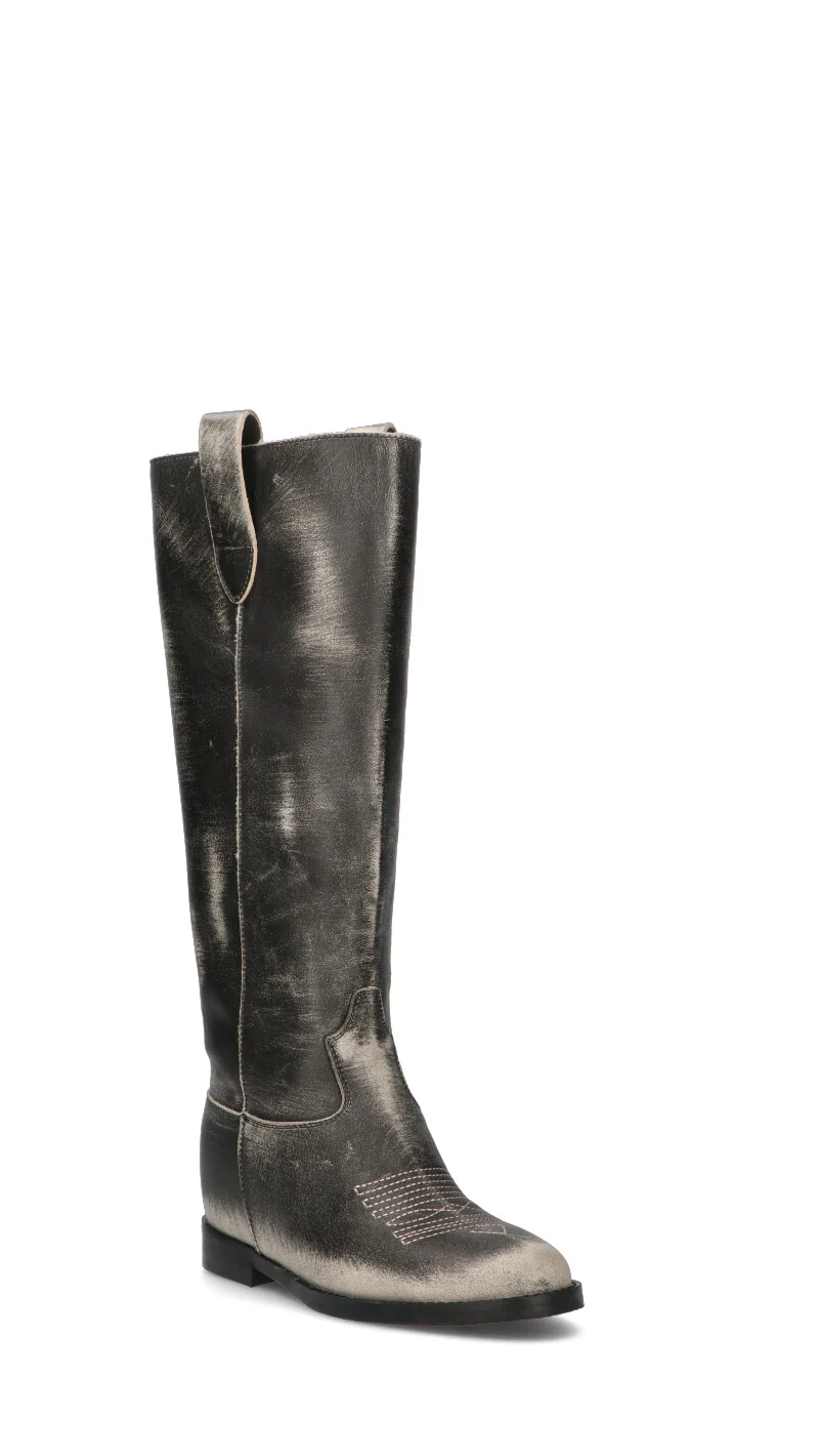 PHIL MELVIS Stivale donna nero in pelle - Image 2