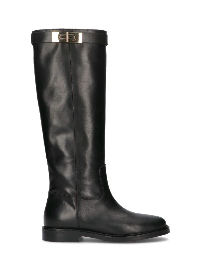 PHIL MELVIS Stivale donna nero in pelle