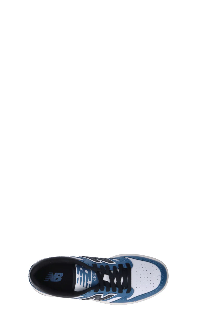 NEW BALANCE 480 Sneaker ragazzo blu e nera in pelle - Image 5
