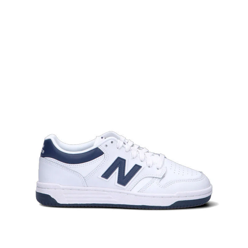 NEW BALANCE 480 Sneaker ragazzo bianca e blu in pelle