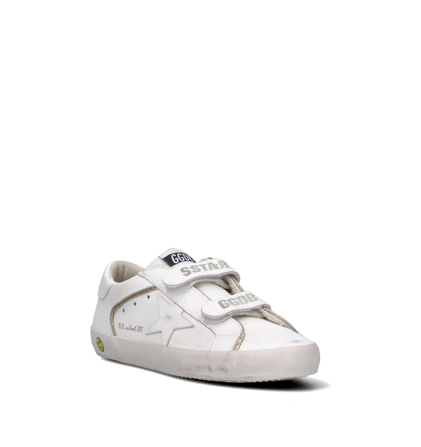 GOLDEN GOOSE OLD SCHOOL DOUBLE QUARTER WITH LIST Sneaker ragazzi bianca in pelle - Image 2