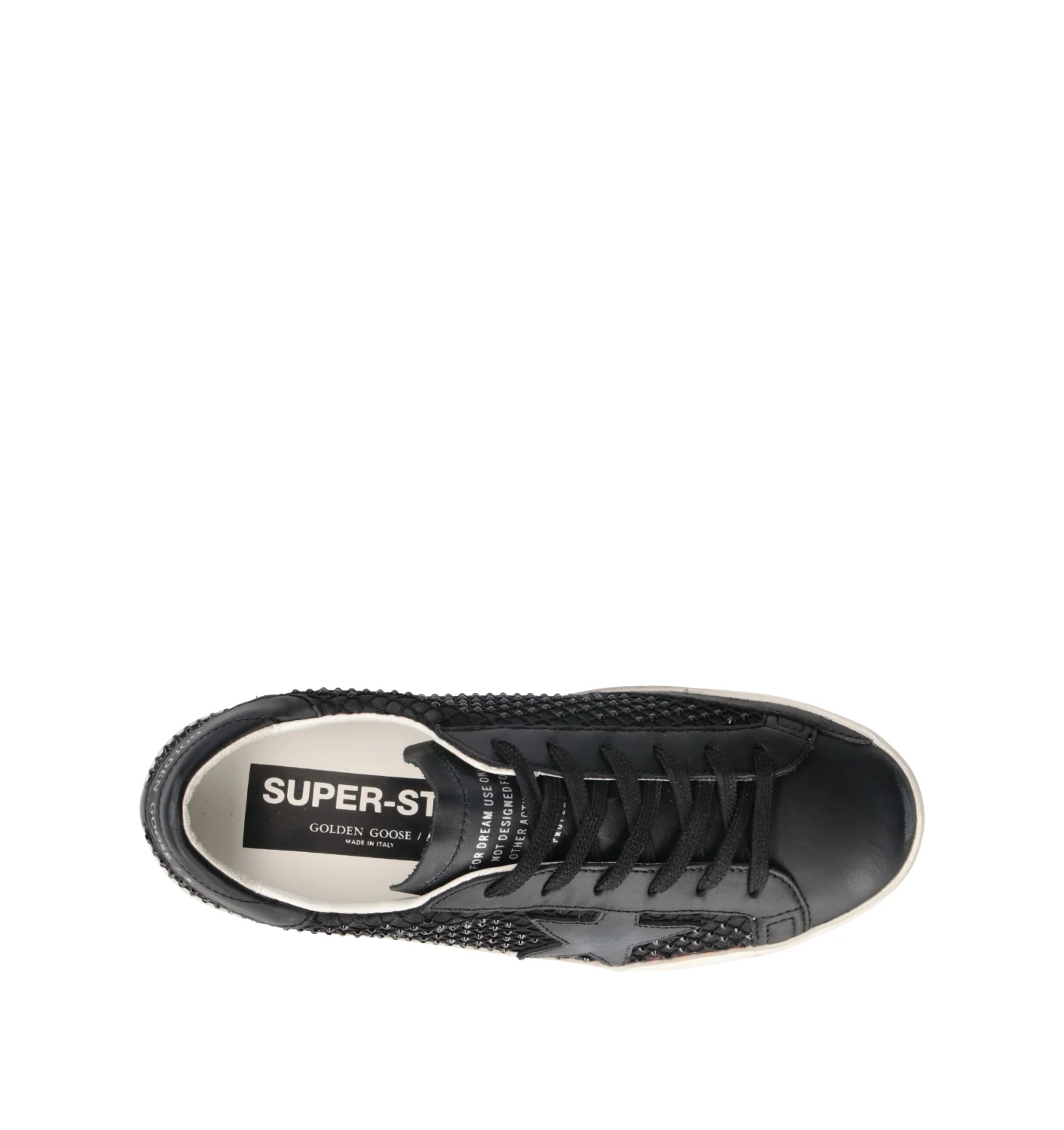 GOLDEN GOOSE SUPERSTAR CLASSIC WITH LIST Sneaker donna nera - Image 5