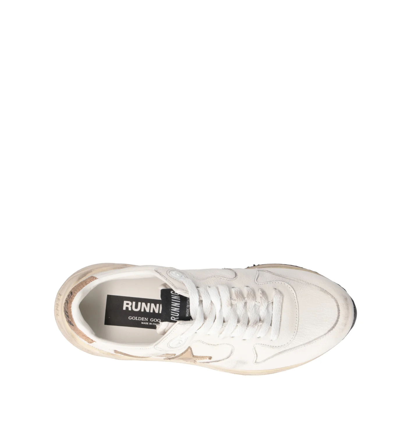 GOLDEN GOOSE RUNNING SOLE Sneaker donna bianca in pelle - Image 5