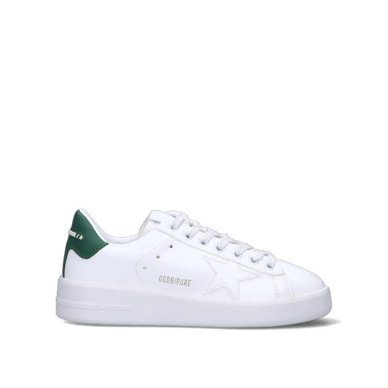 GOLDEN GOOSE PURE Sneaker donna bianca/verde in pelle