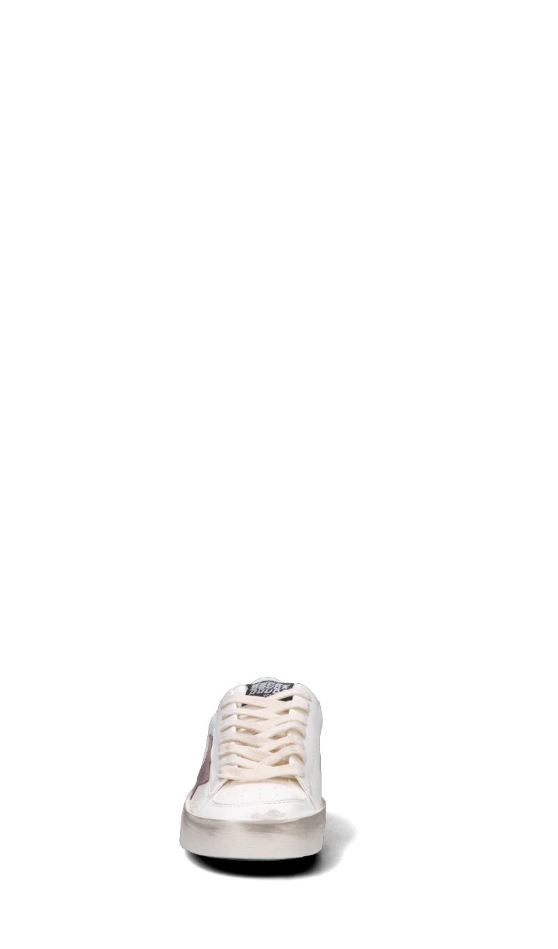 GOLDEN GOOSE - STARDAN Sneaker donna bianca/rosa in pelle - Image 3