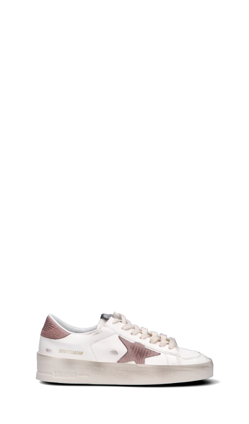GOLDEN GOOSE - STARDAN Sneaker donna bianca/rosa in pelle - Image 6