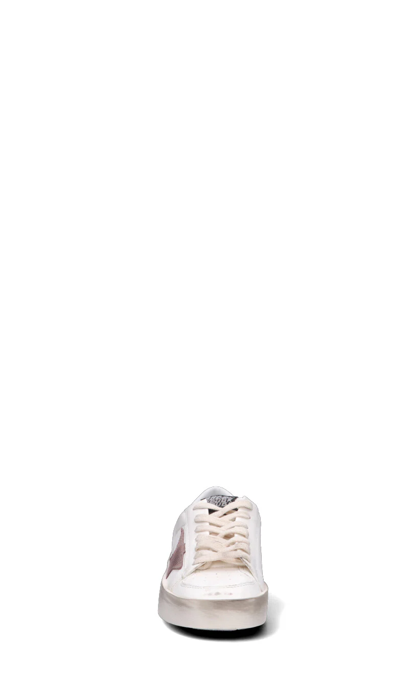 GOLDEN GOOSE - STARDAN Sneaker donna bianca/rosa in pelle - Image 8