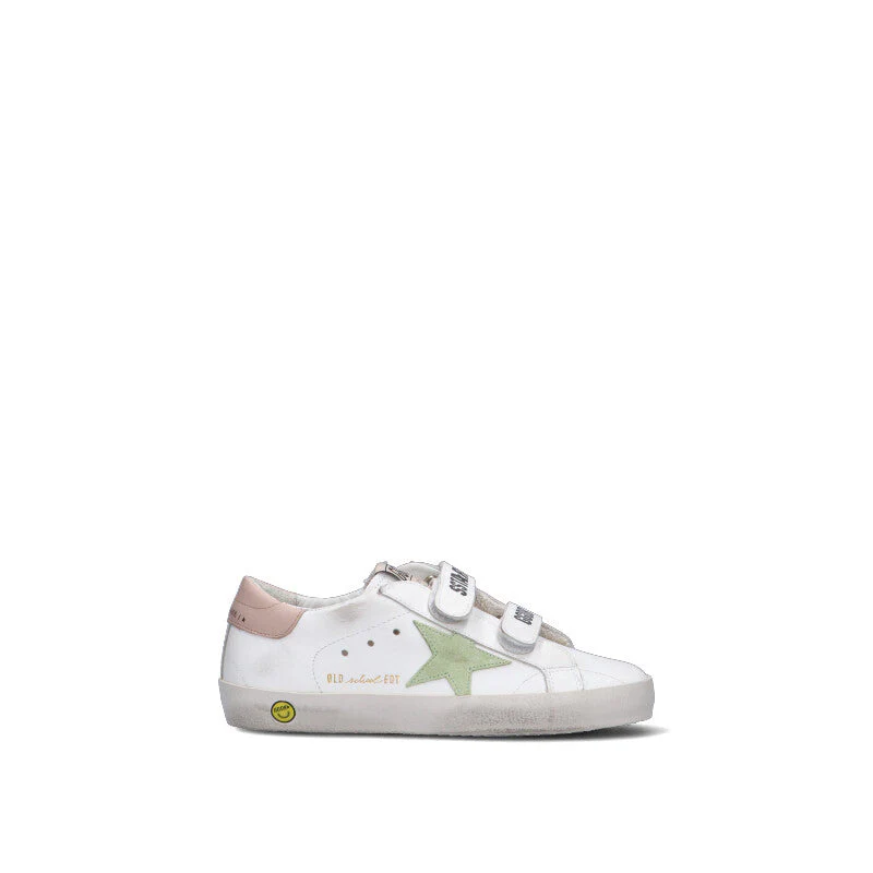 GOLDEN GOOSE OLD SCHOOL Sneaker bimba bianca in pelle