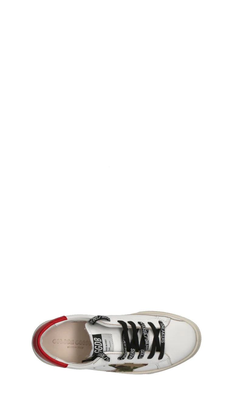 GOLDEN GOOSE Sneaker bimbo bianca/rossa/verde in pelle - Image 5