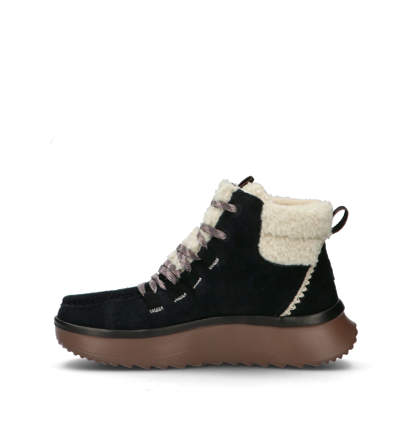 HEY DUDE Polacco donna nero in suede - Image 4