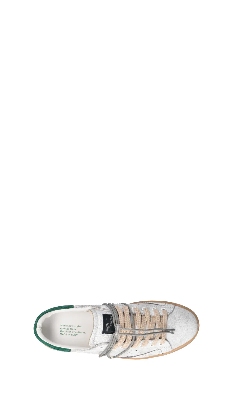 HIDNANDER Sneaker uomo bianca/verde in pelle - Image 5