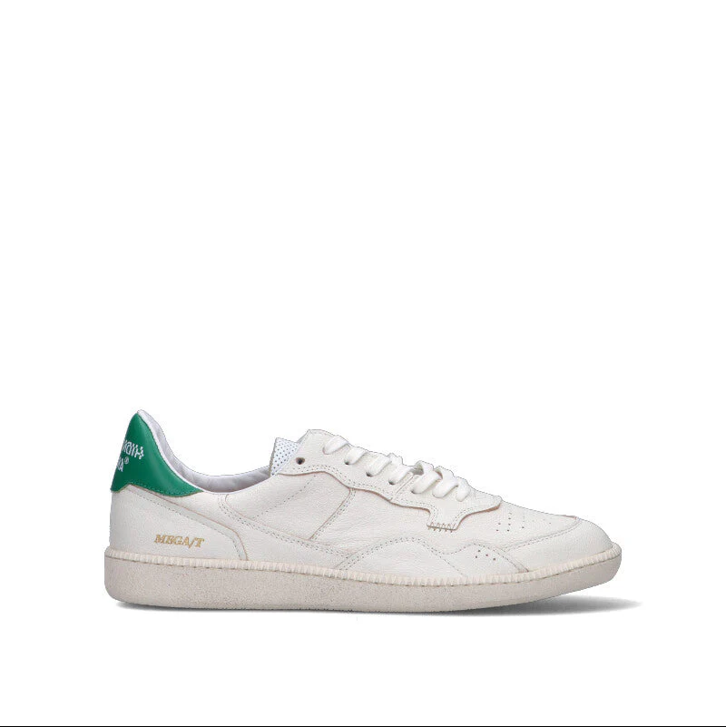 HIDNANDER Sneaker donna bianca/verde in pelle