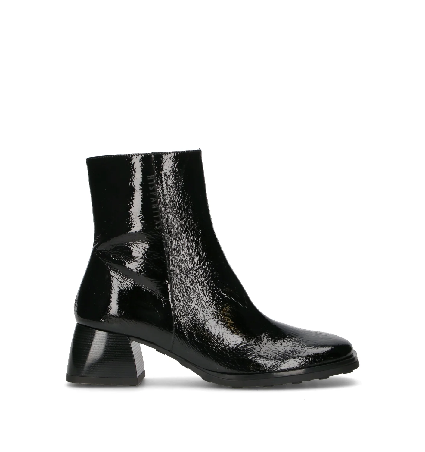 HISPANISTAS Tronchetto donna nero in pelle