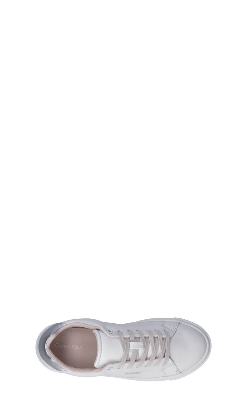 CALVIN KLEIN Sneaker donna bianca/argento in pelle - Image 5