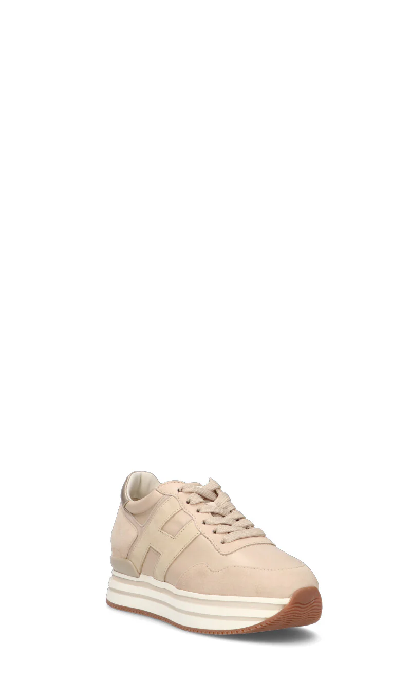 HOGAN - MIDIPLATFORM Sneaker donna beige in pelle - Image 2