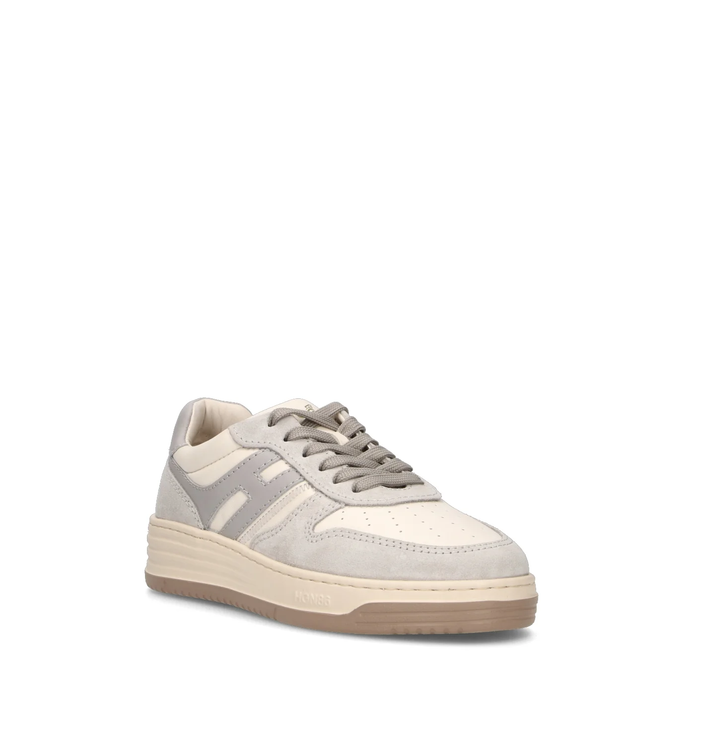 HOGAN Sneaker donna grigia/panna in suede - Image 2