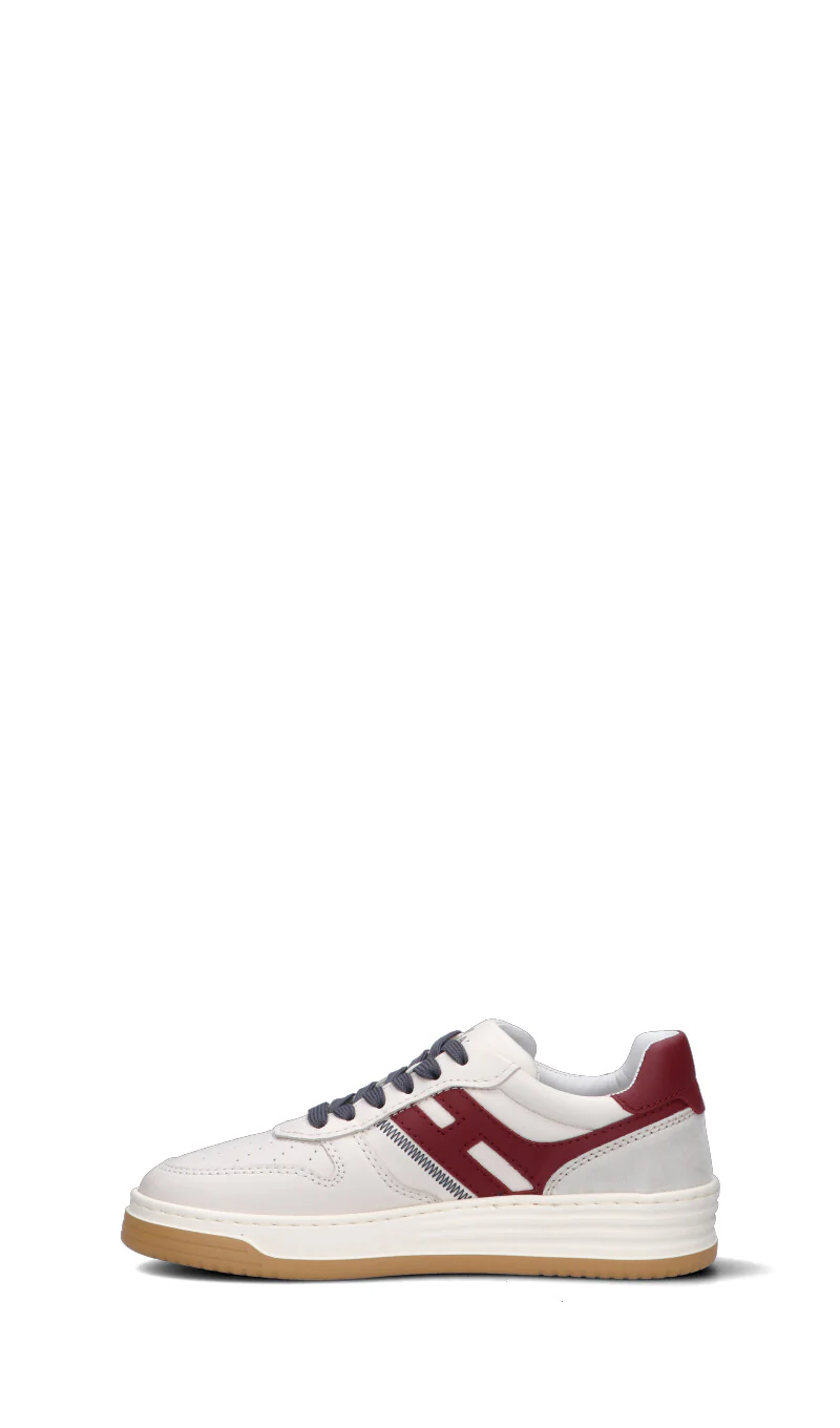 HOGAN - H630 Sneaker donna bianca/bordeaux in pelle - Image 4