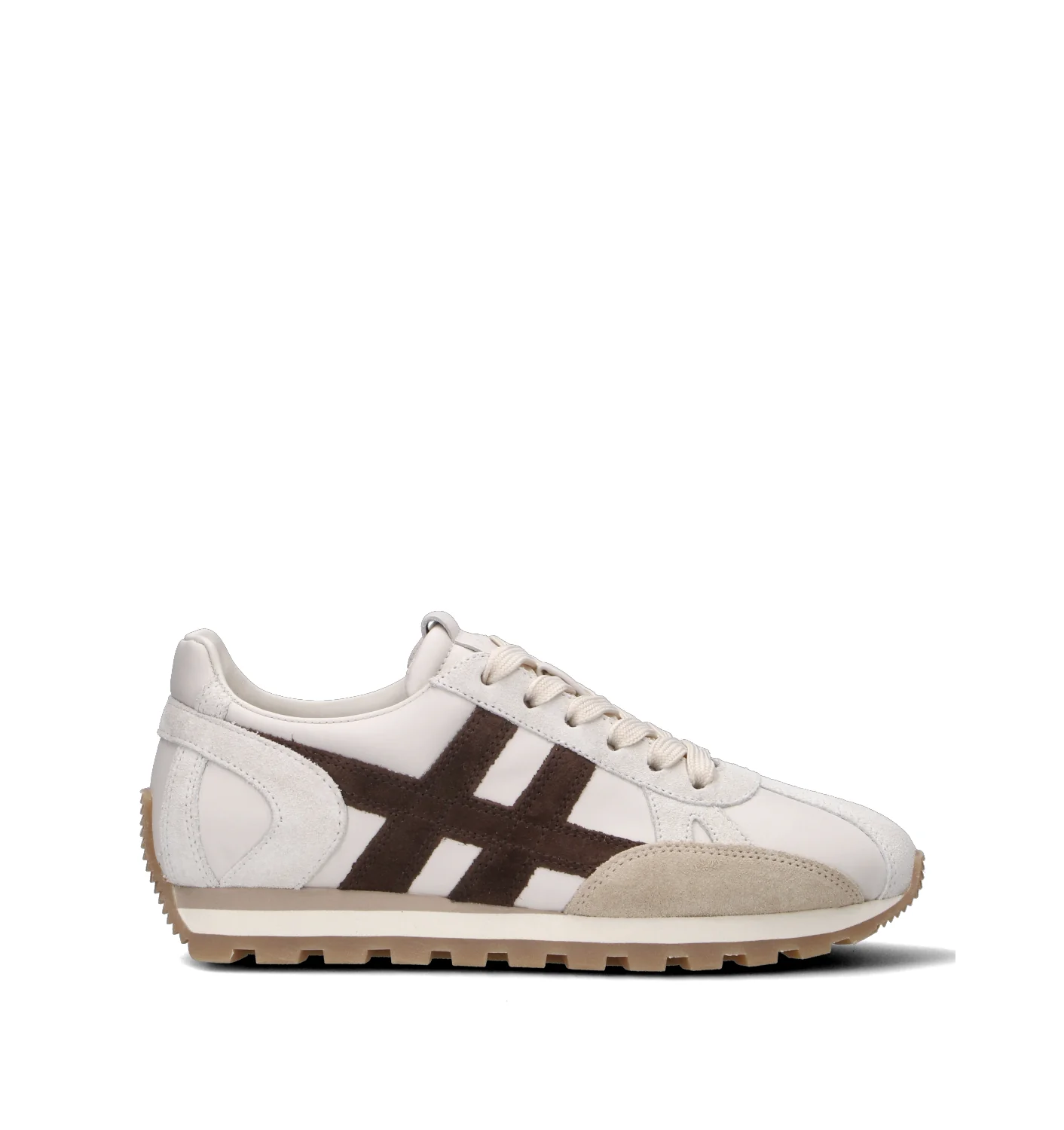 HOGAN 86er Sneaker donna beige/marrone in pelle