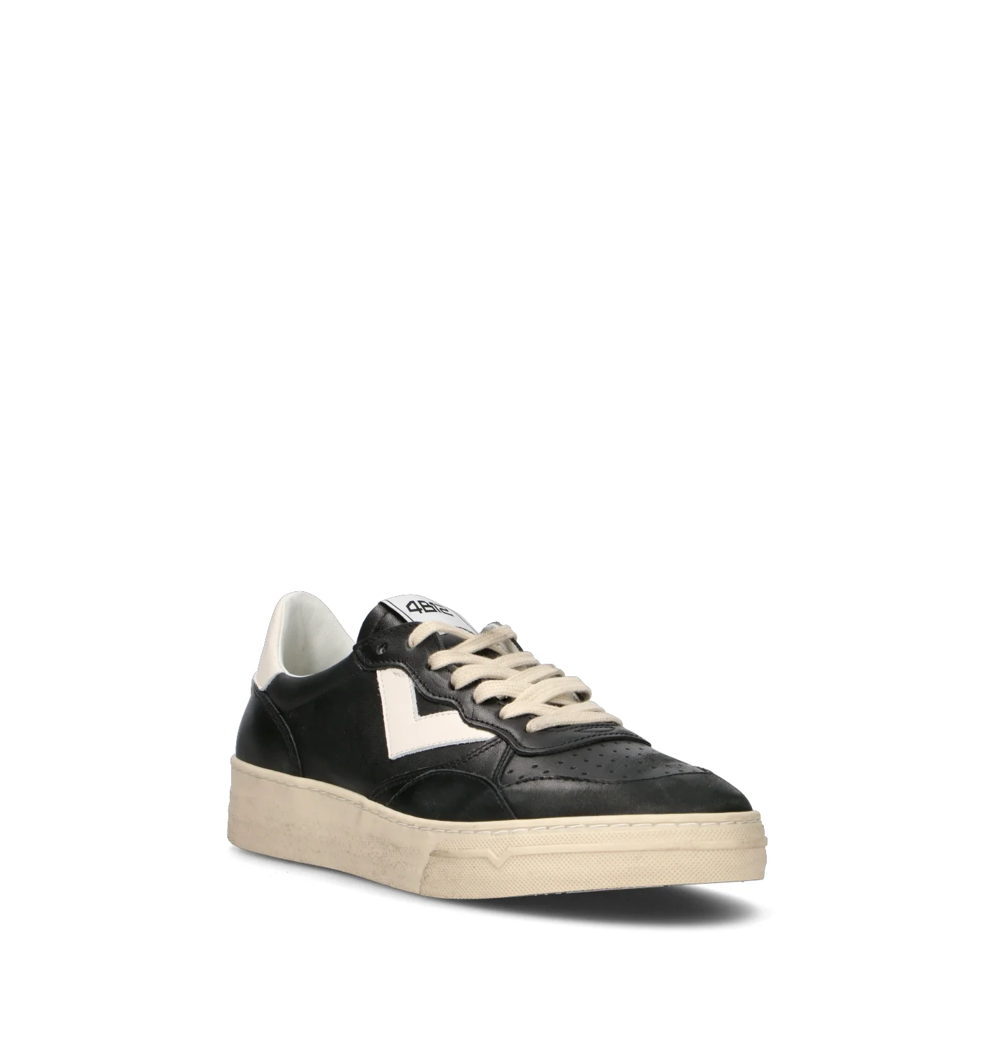 QUATTROBARRADODICI Sneaker uomo nera in pelle - Image 2