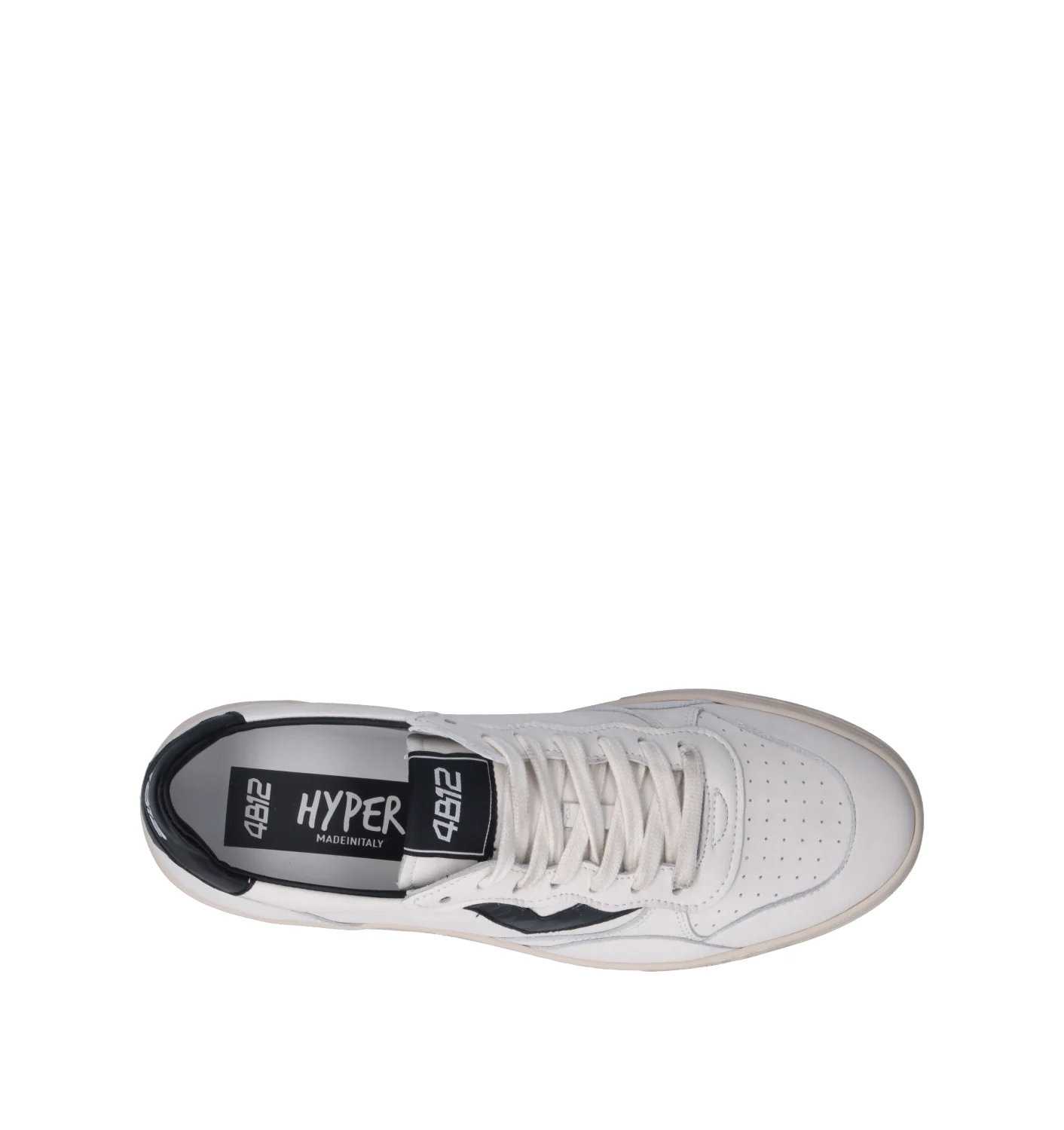 QUATTROBARRADODICI Sneaker uomo bianca/nera in pelle - Image 5