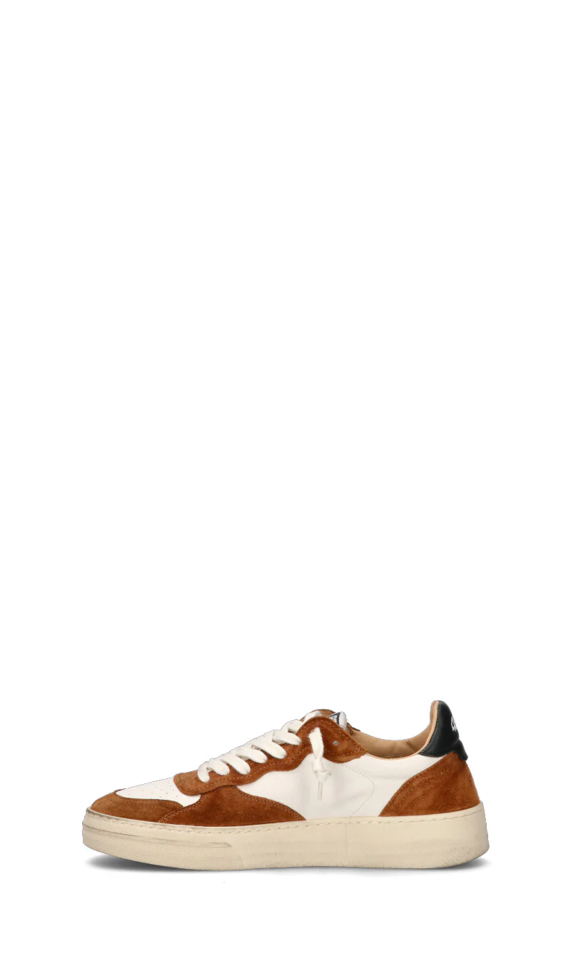 QUATTROBARRADODICI Sneaker donna bianca/marrone in suede - Image 4