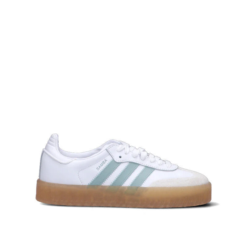 ADIDAS SAMBA W Sneaker donna bianca/azzurra in pelle