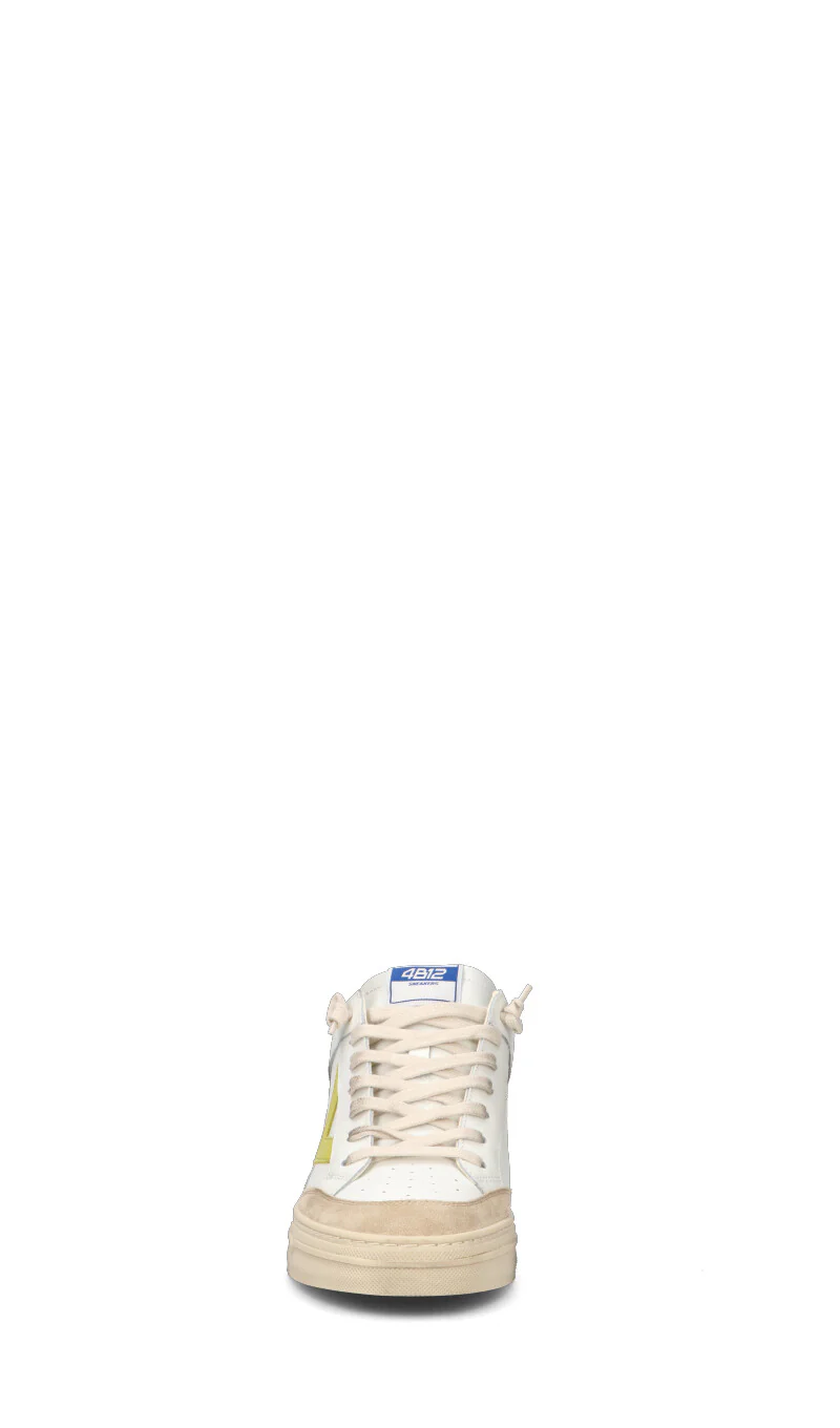 QUATTROBARRADODICI Sneaker uomo bianca/beige/gialla/blu in suede - Image 3