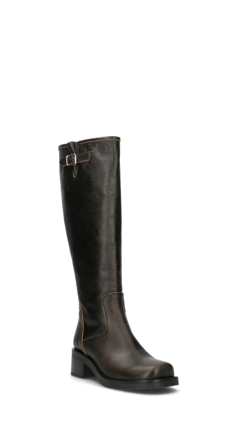 LEMARE' Stivale donna marrone in pelle - Image 2
