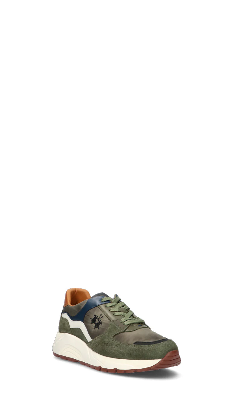 LA MARTINA Sneaker uomo verde in suede - Image 2