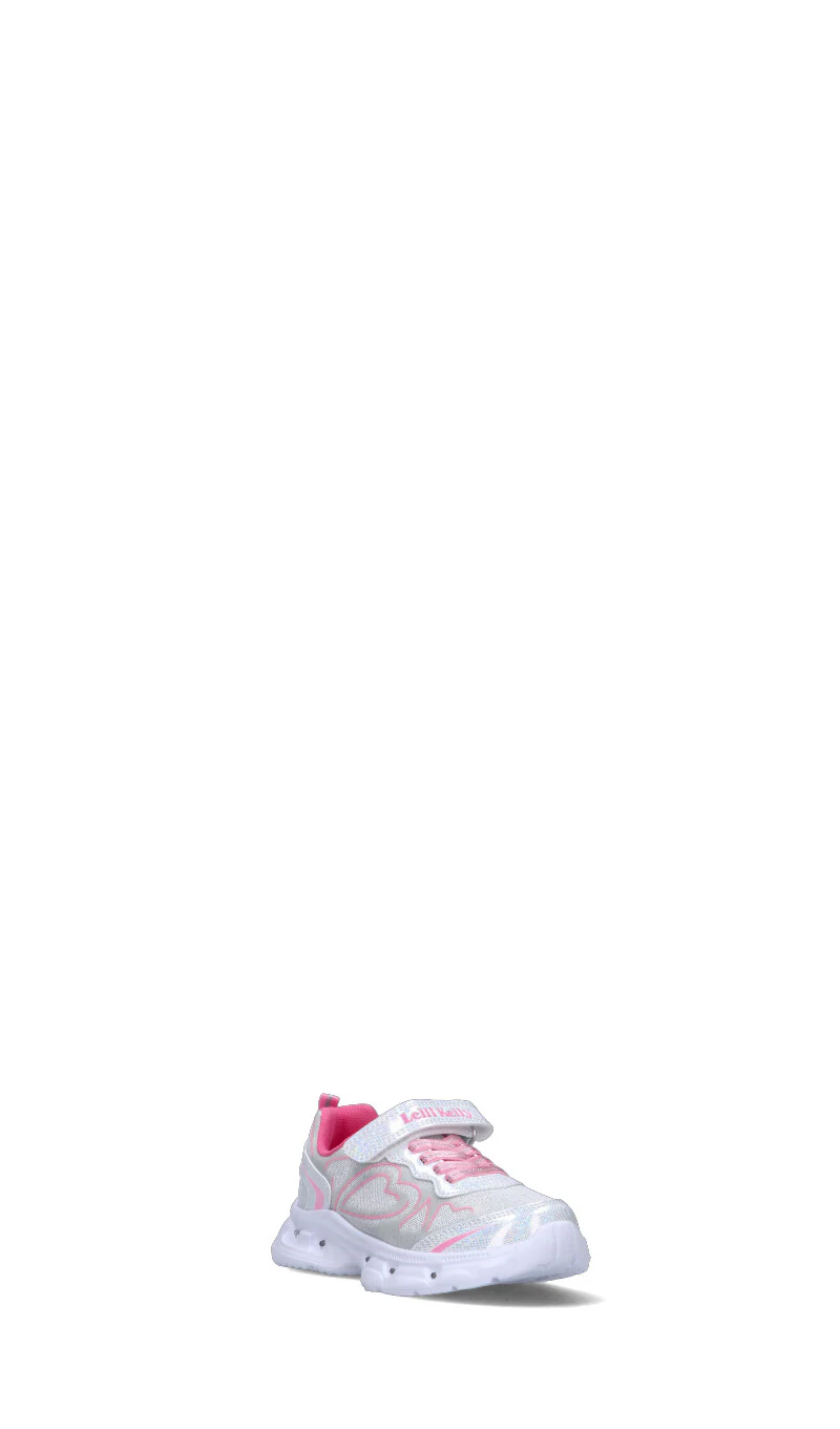 LELLI KELLY Sneaker bimba argento/rosa con luci - Image 2