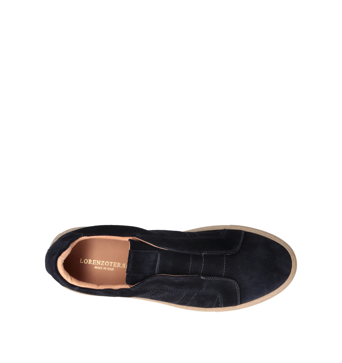 LORENZO TERRA Sneaker uomo blu in suede - Image 5