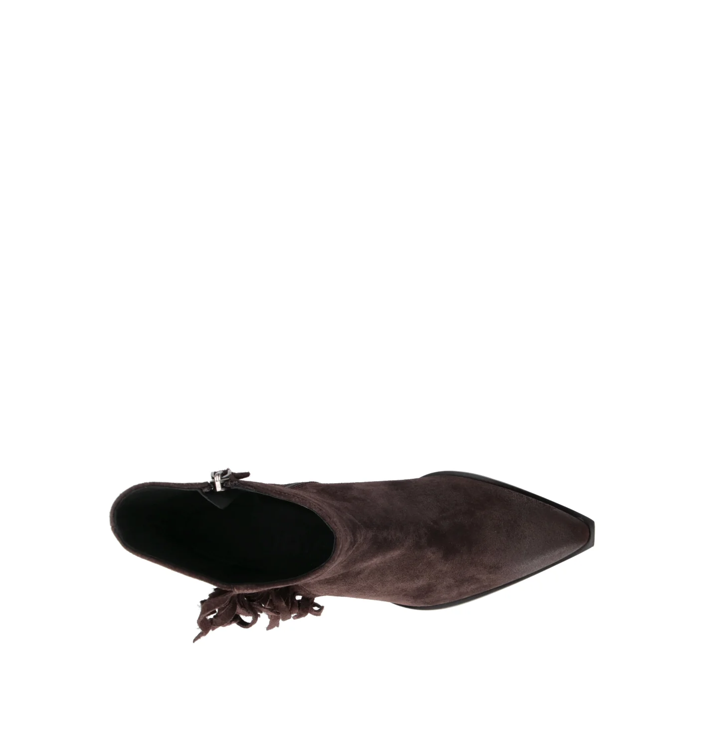 POEVE Tronchetto donna testa di moro in suede con frange - Image 5