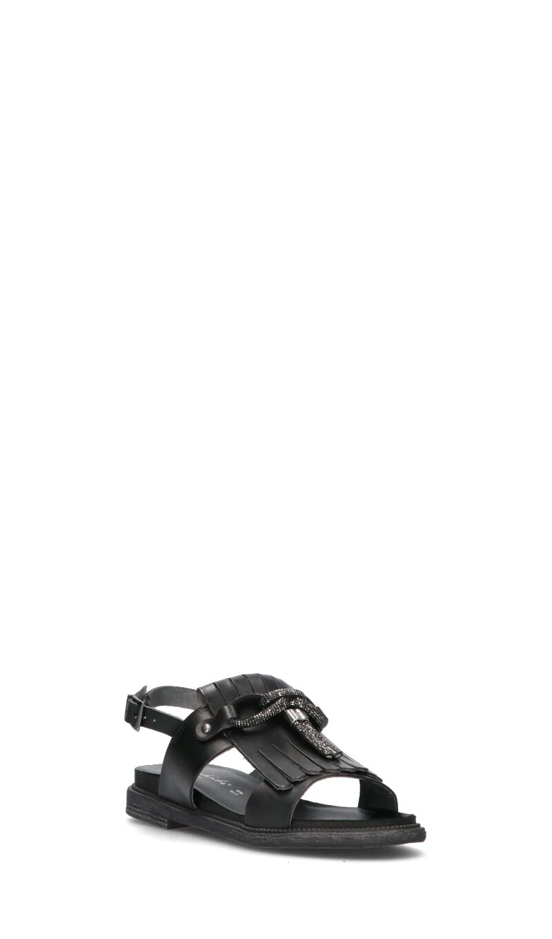 MEZZETINTE Sandalo donna nero in pelle - Image 2